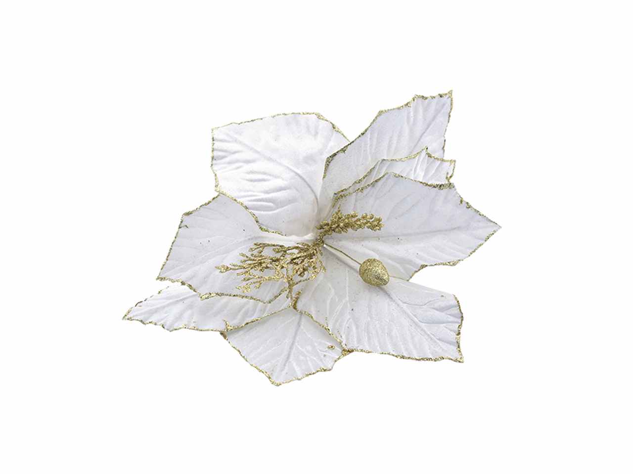 Fiore con gambo corto panna