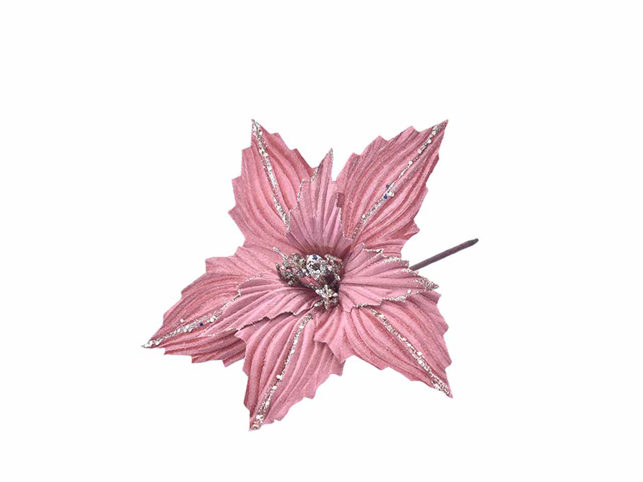 Fiore gambo corto rosa antico
