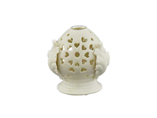 White heart profumatatore pumo con led 9,5x9,5x10cm