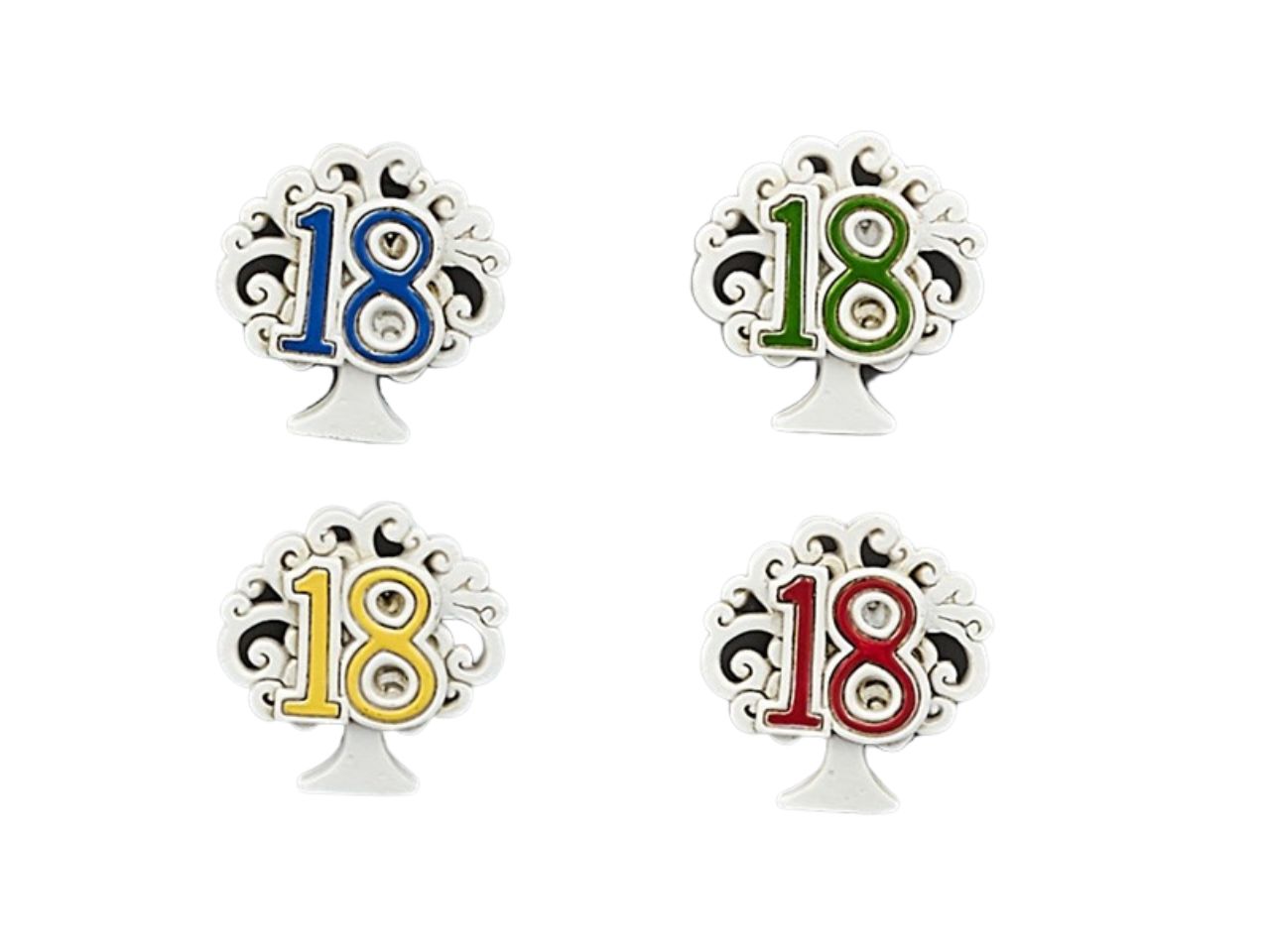 Magnete albero con numero 18 e 4 assortimenti