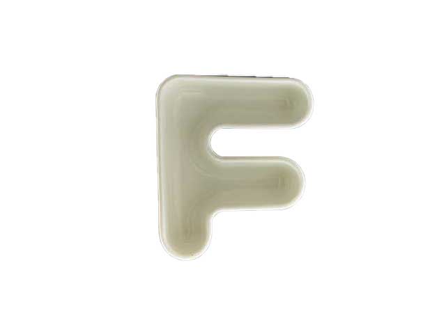 Porcellana bianca lettera f 1256006