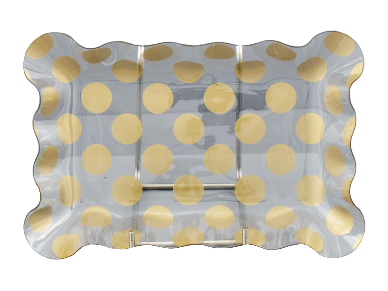Linea pois oro vassoio rettangolare 26,5x18x3,7cm