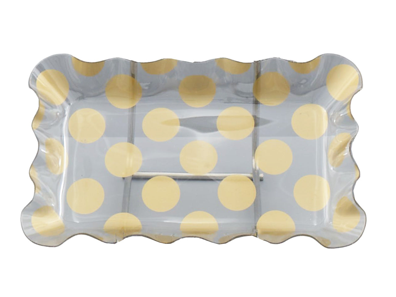 Linea pois oro vassoio rettangolare 22x13,5x3cm