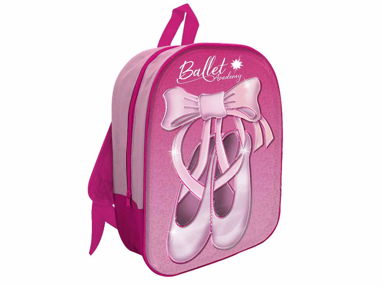 Zaino per la scuola rosa in tessuto 30x25x10cm 100 g led - 1 zaino