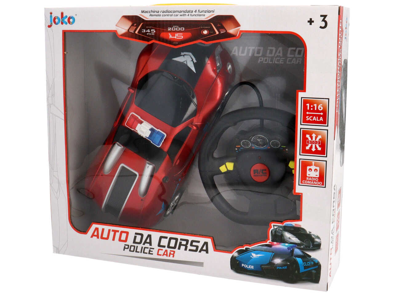 Auto polizia r/c 1:16 ty0009