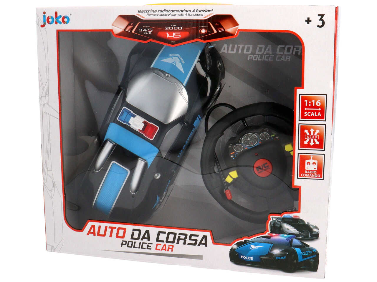 Auto polizia r/c 1:16 ty0009