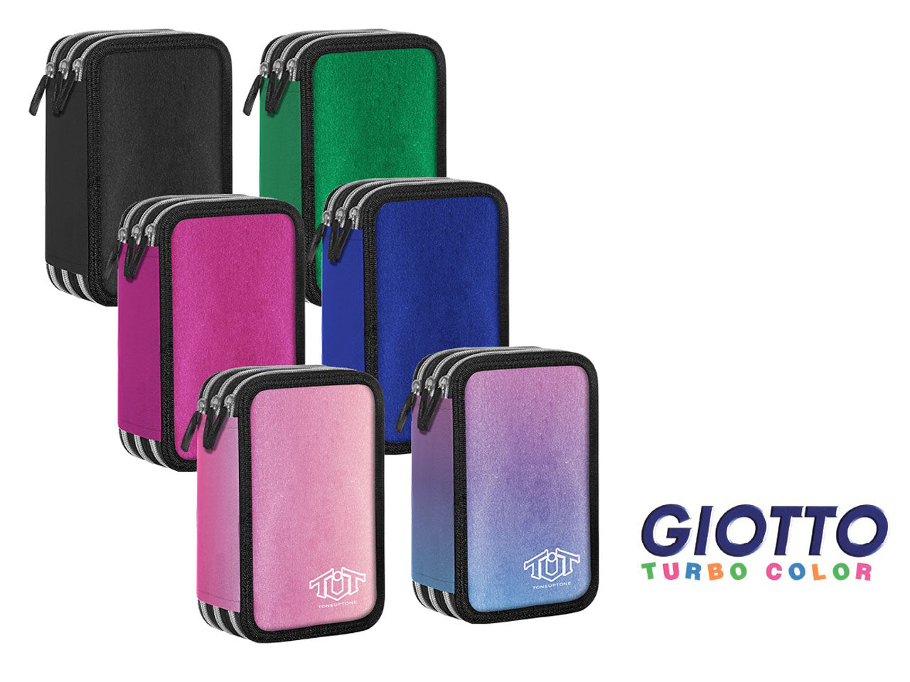 Astuccio 3 zip giotto turbocolor