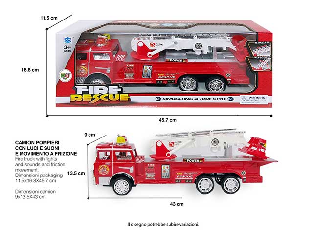 Camion pompieri c/luci suoni toy0144