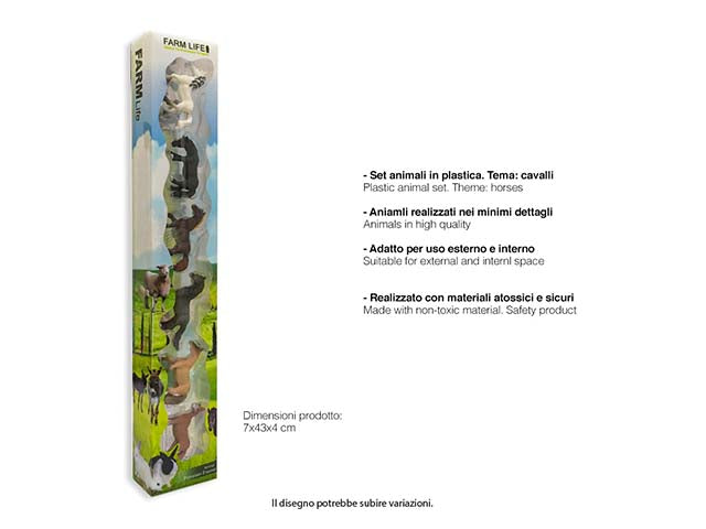 Tubo animali cavalli toy0311h