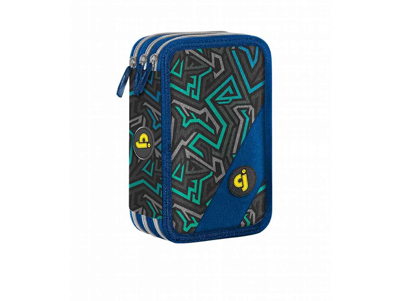 Astuccio 3 cerniere blu in tessuto 6x12x19cm 530 g - 1 astuccio