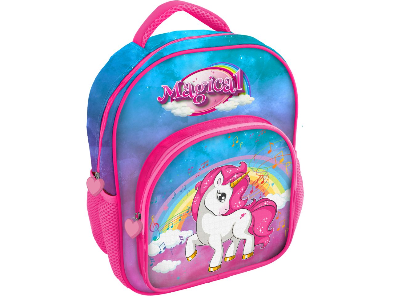 Unicorno zaino 30cm con tasca deluxe