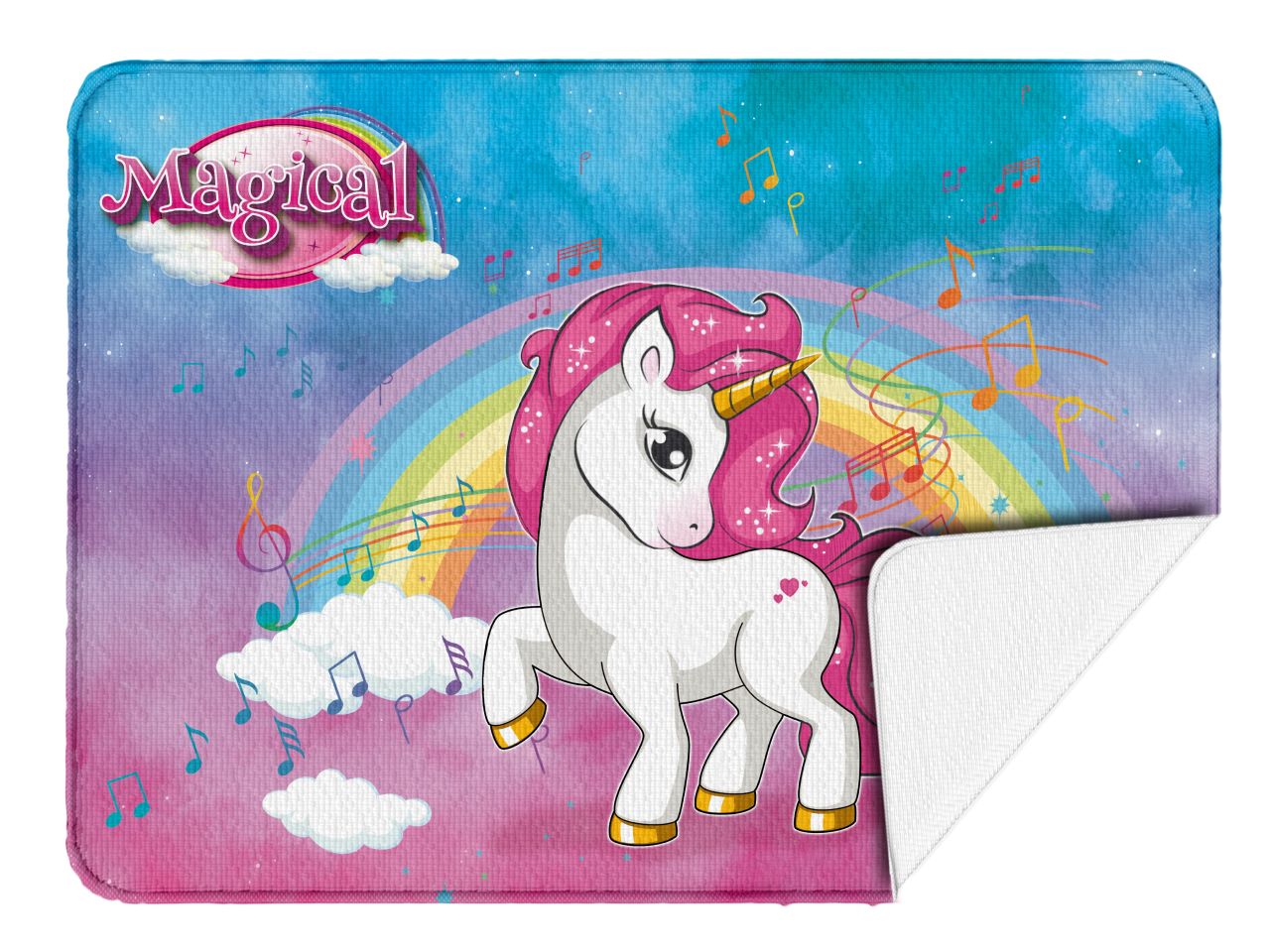Unicorno tovaglietta in tessuto 40x30 cm