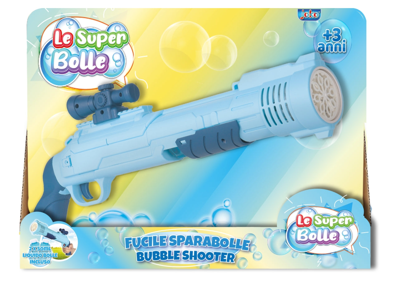 Fucile sparabolle con luci 2x50ml