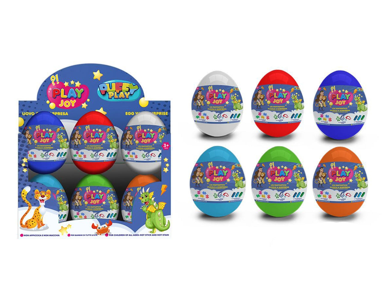 Uovo sorpresa bimbo plastilina e puzzle multicolor, 8x10 cm - MC Group