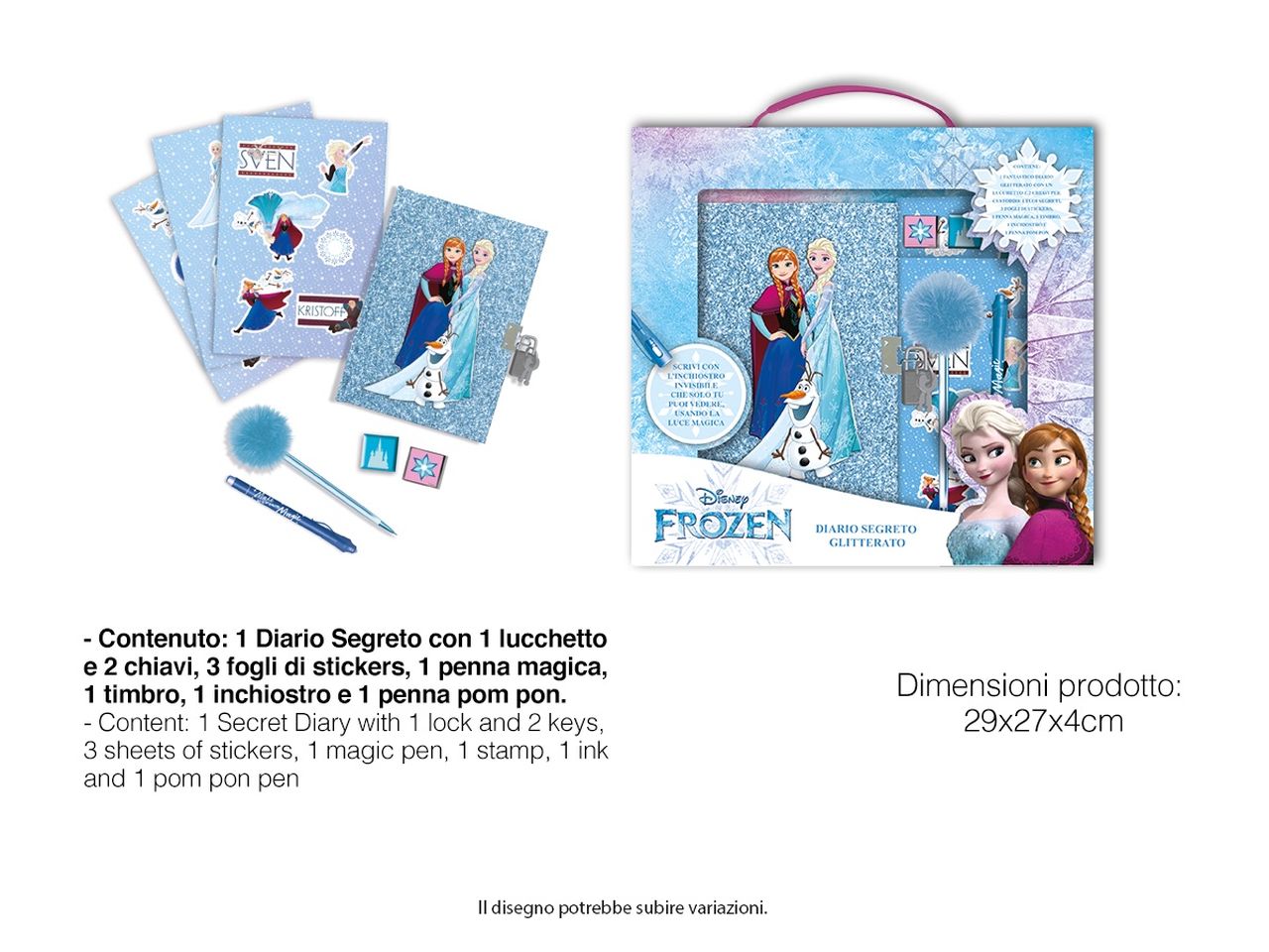 Frozen diario segreto glitter fr0715