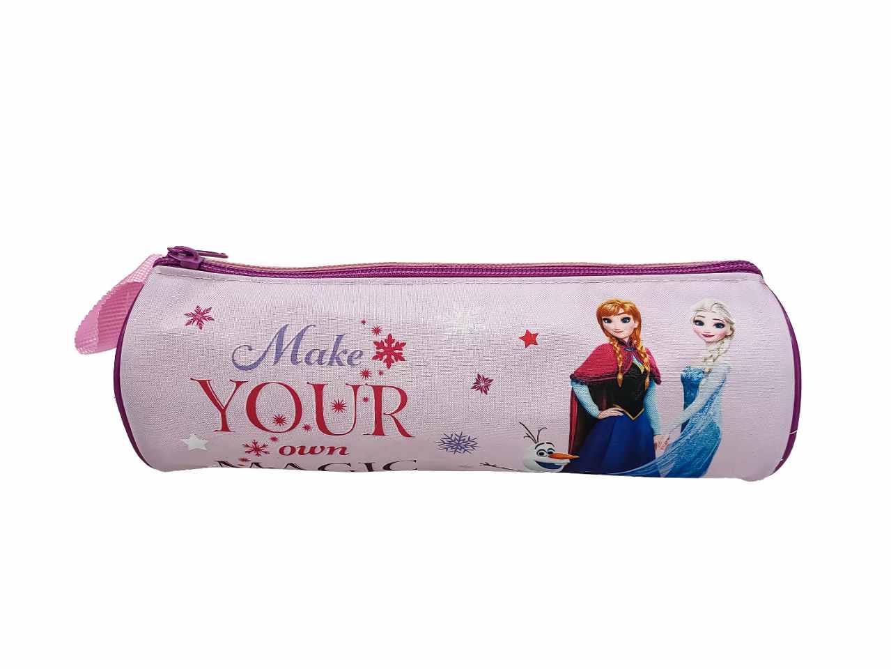 Astuccio ovale frozen rosa in tessuto 23x8x8cm 40 g - 1 astuccio