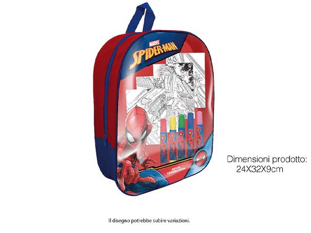 Spiderman zaino trasparente con accessori