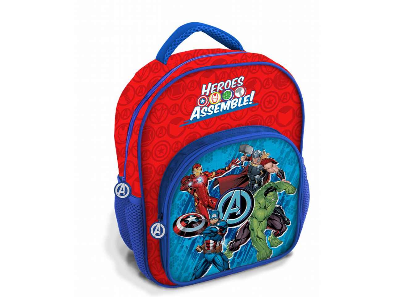 Zaino per la scuola avengers rosso in tessuto 30x24x14cm 230 g - 1 zaino