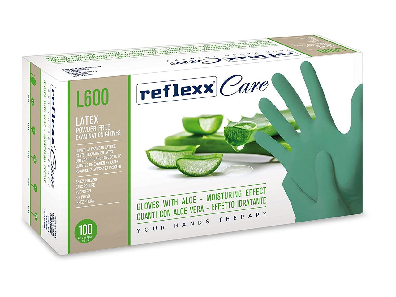 Guanti lattice s/p con aloe tg.s l600 s