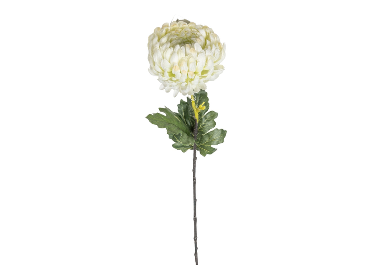 Crisantemo bianco artificiale ramo semi rigido 80x13cm - Conti