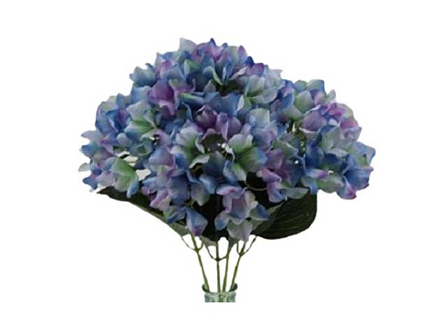 Mazzo di ortensie x5 misura 43cm colore blu