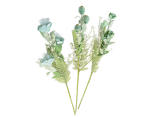Mazzo fiori misti con erbe 61cm verde 2fhz730
