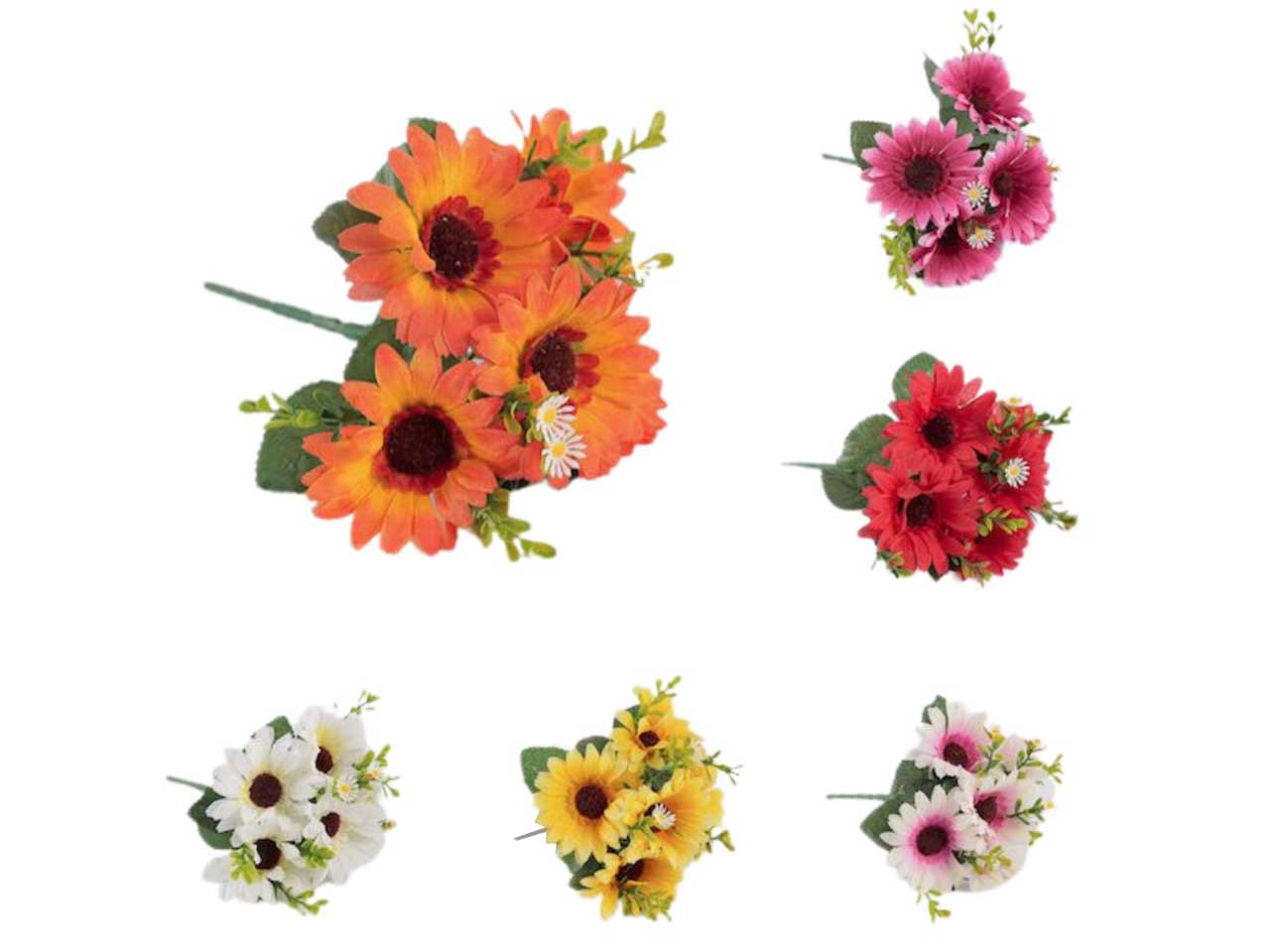 Mazzetto di gerbere 20cm colori assortiti