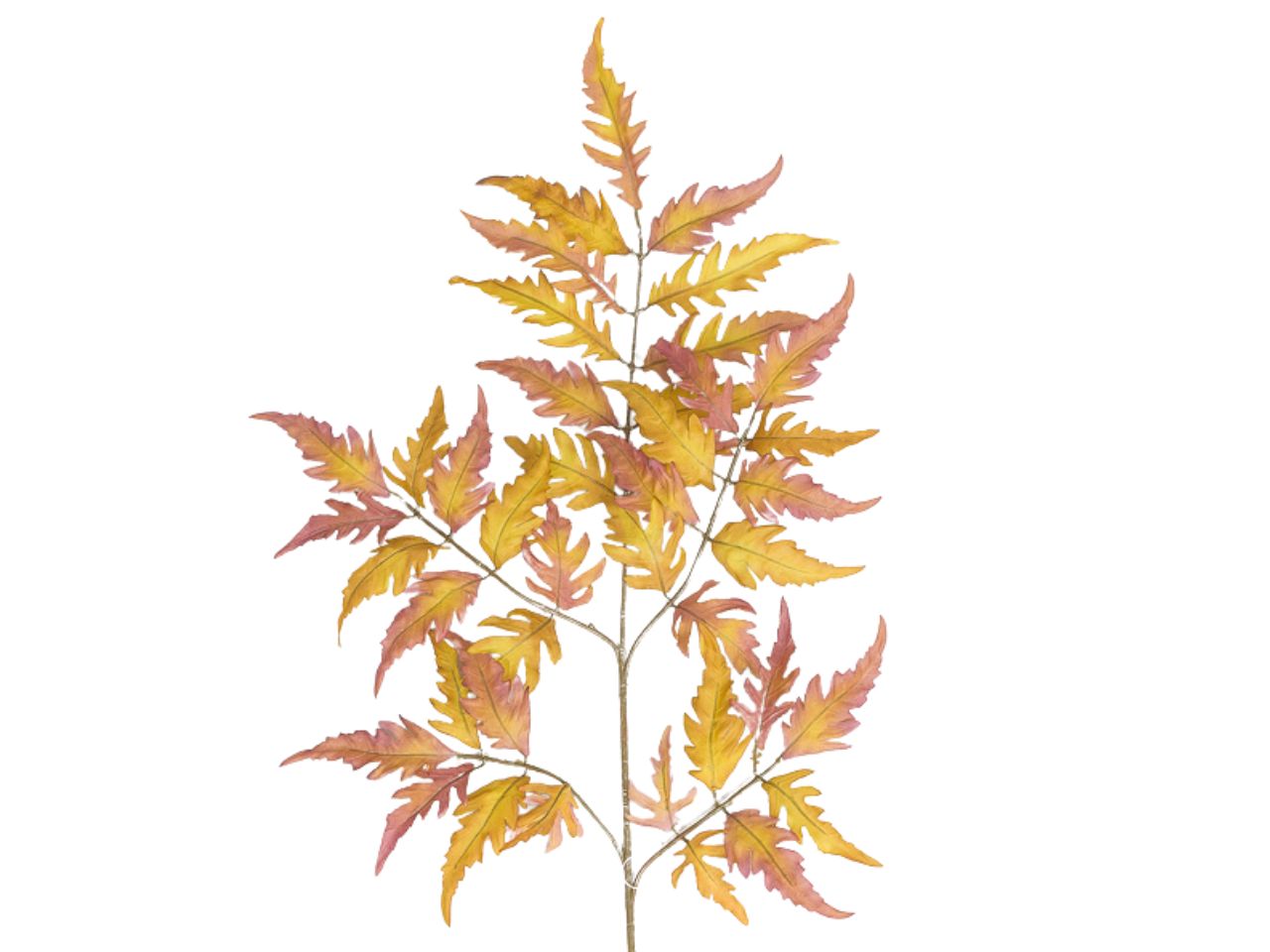 Ramo foglie  felce 71cm rosso 2pj470