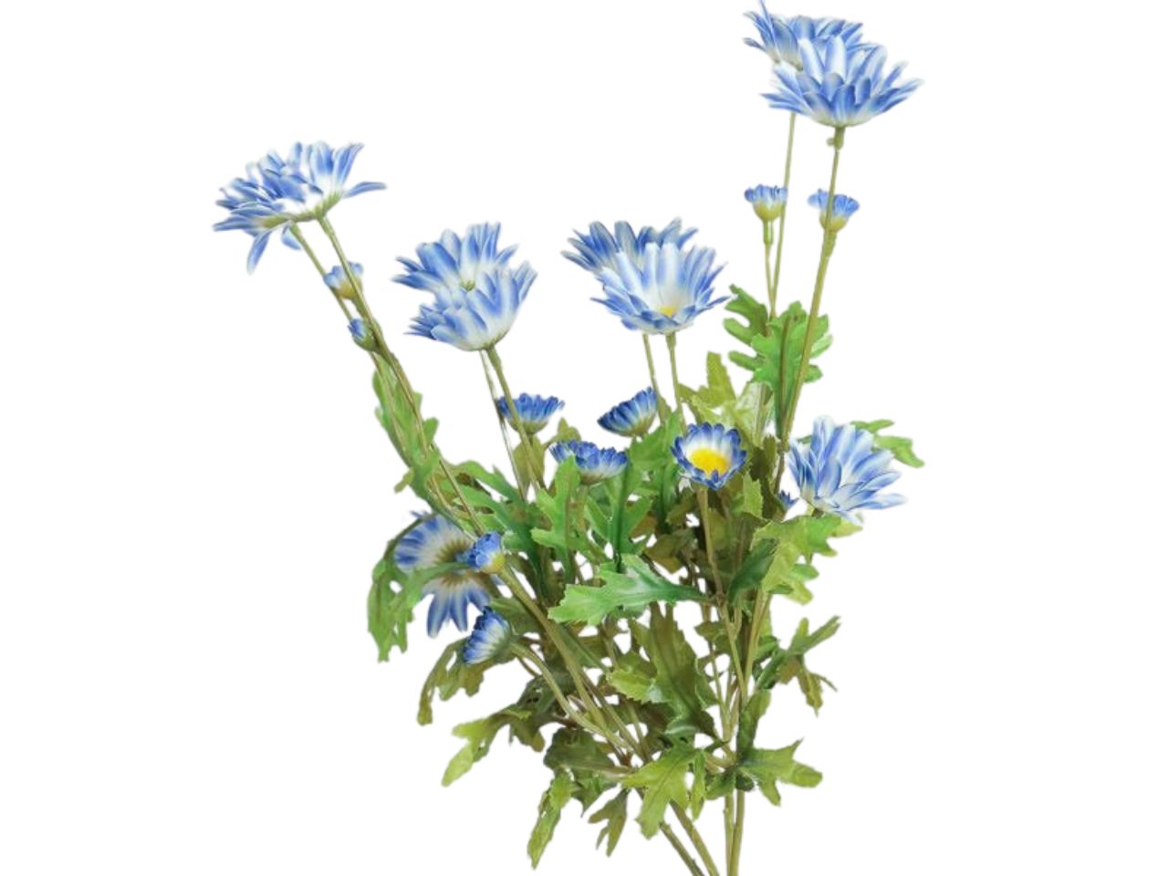 Ramo con margherite x4 66cm blu