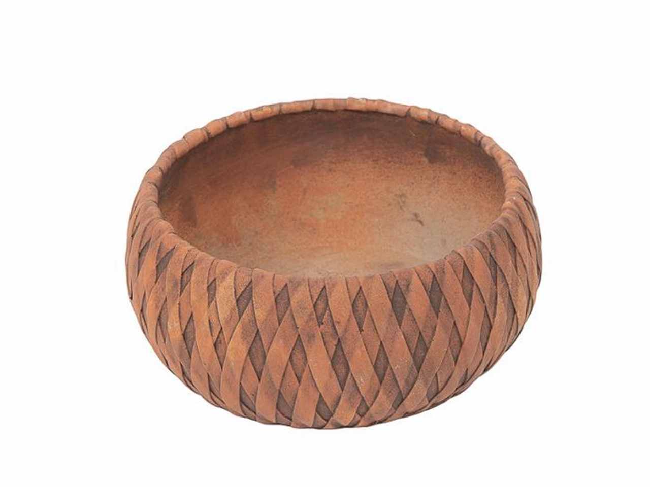 Vaso basso tondo d.27xh.13cm terracotta