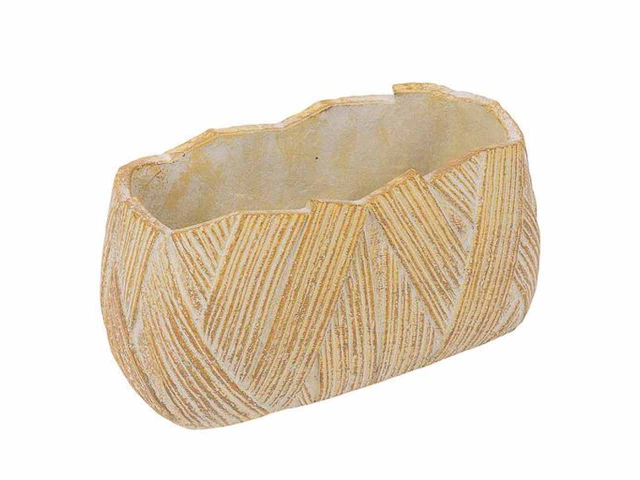 Vaso rettangolare 18x8x9 cm giallo ruggine