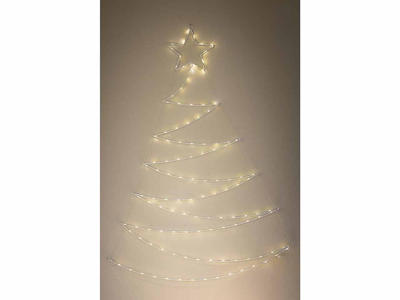 Albero di natale con luci bianco