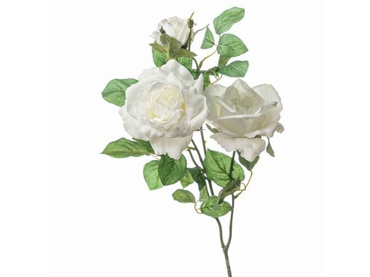 Ramo con rose x3 h.70cm colore bianco
