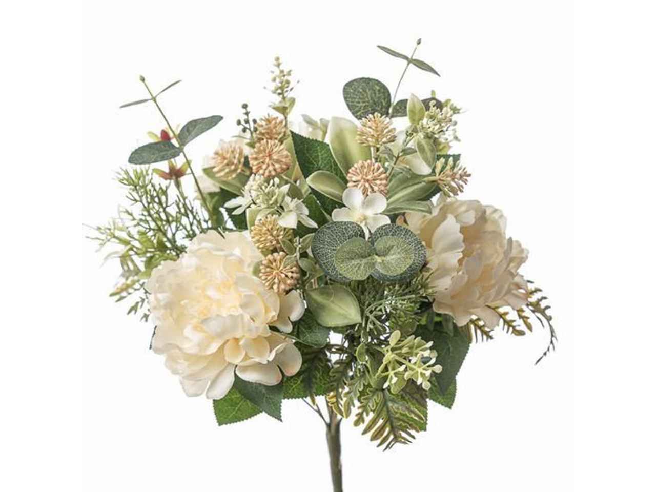 Mazzo con peonie h.40cm gialle