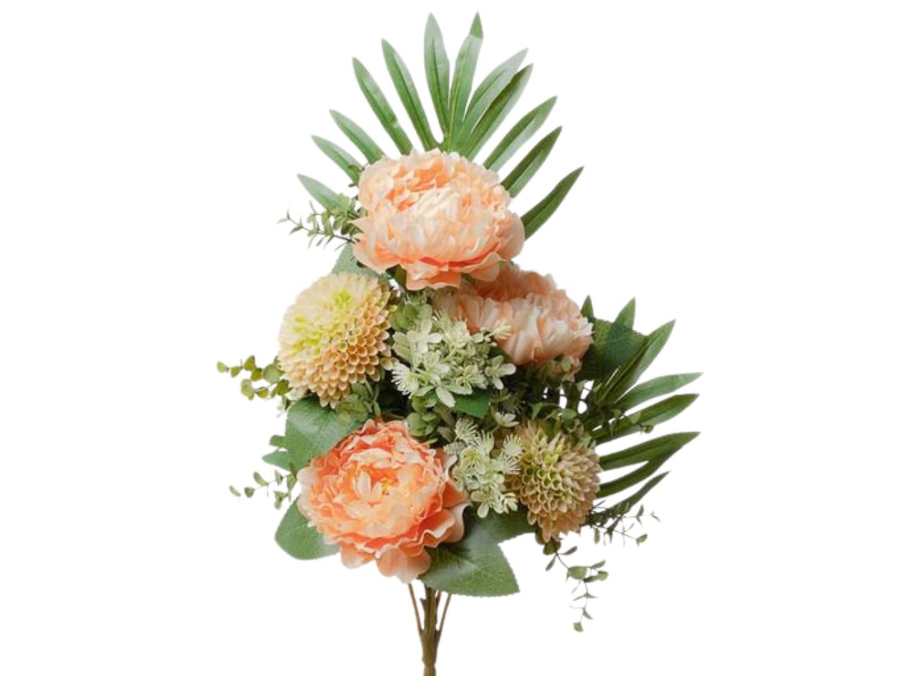 Mazzo frontale peonia medio misura 45cm colore pesca