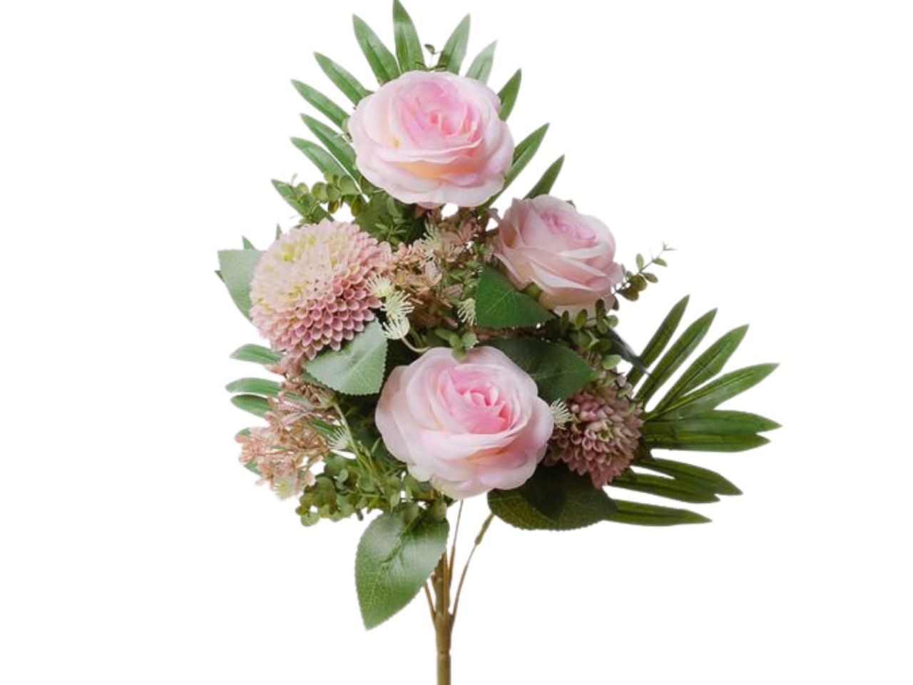 Mazzo frontale con rose h.45cm rose