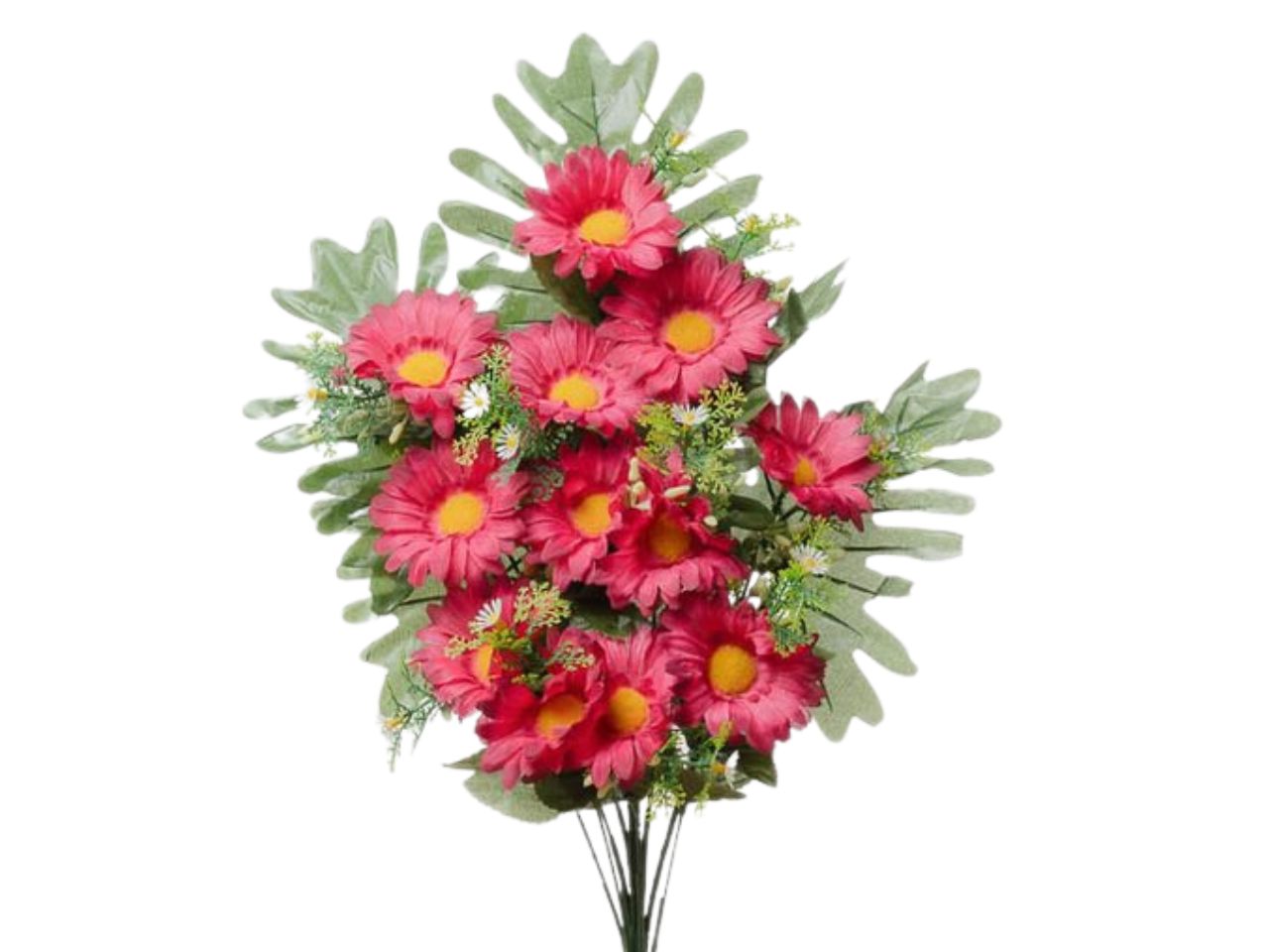 Mazzo frontale con mini gerbere x12 h.50cm beauty