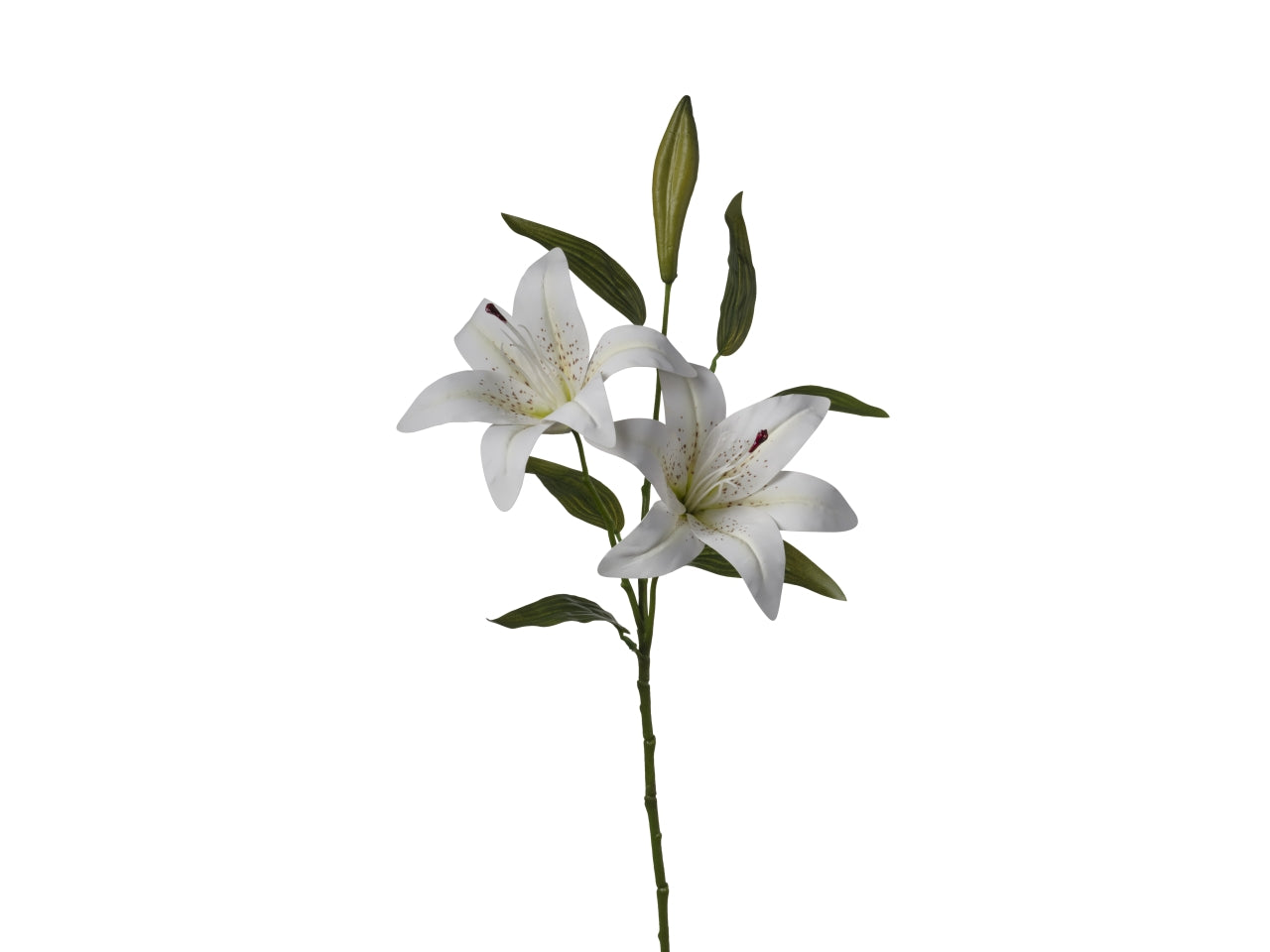 Ramo giglio x2 1 bocciolo 73cm bianco