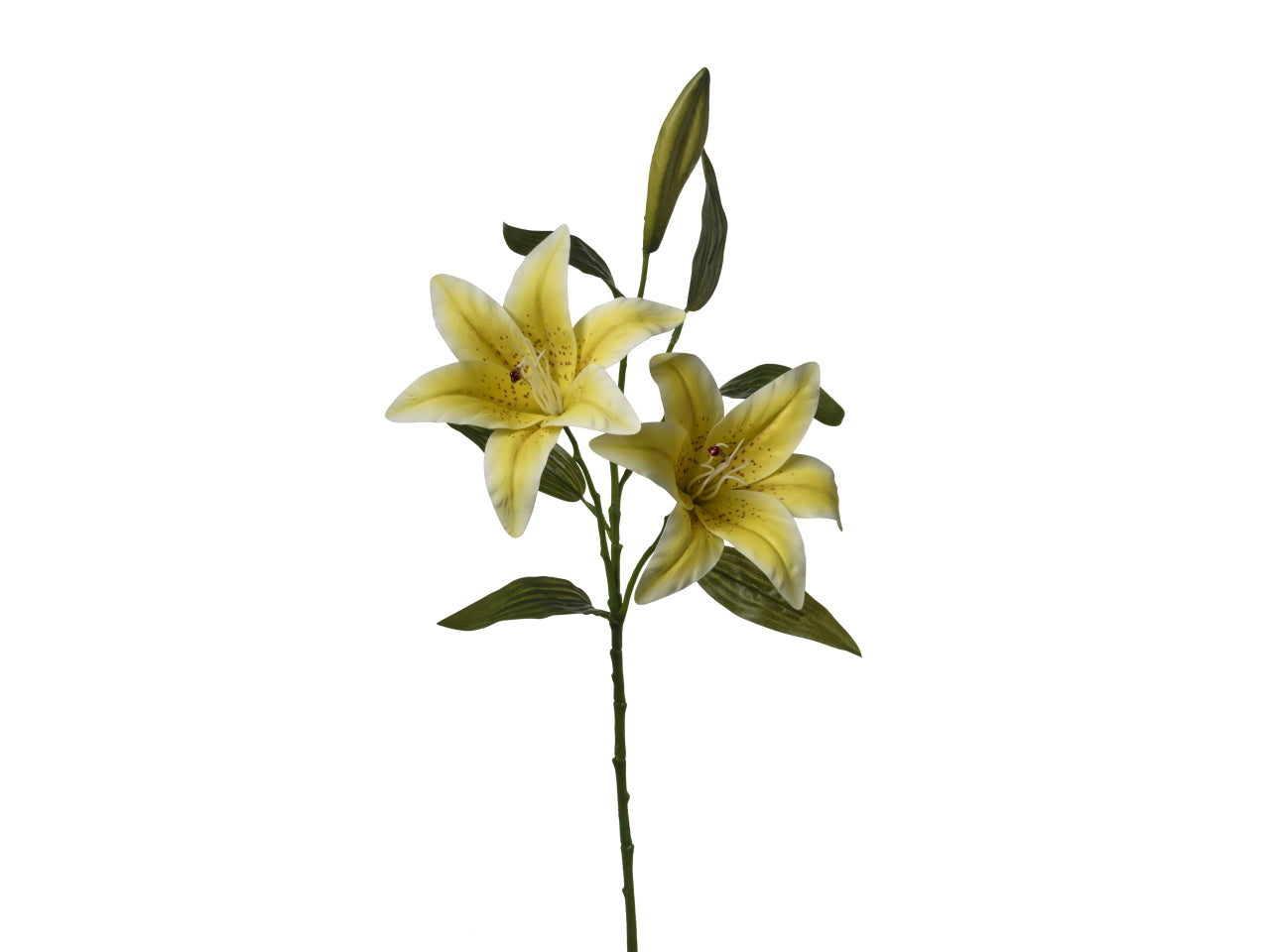 Ramo giglio x2 1 bocciolo 73cm giallo