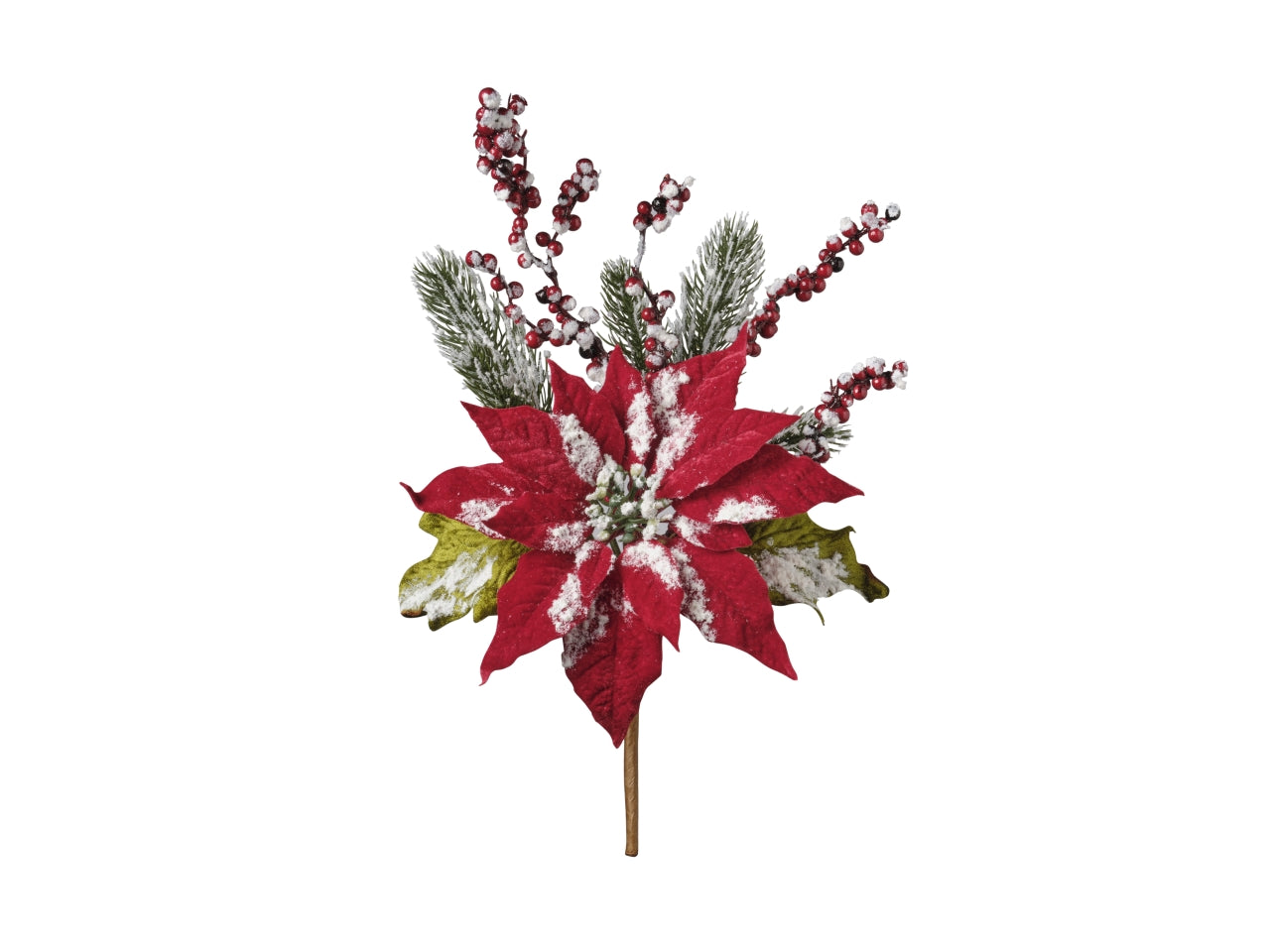 Rametto stella natale 43cm rosso