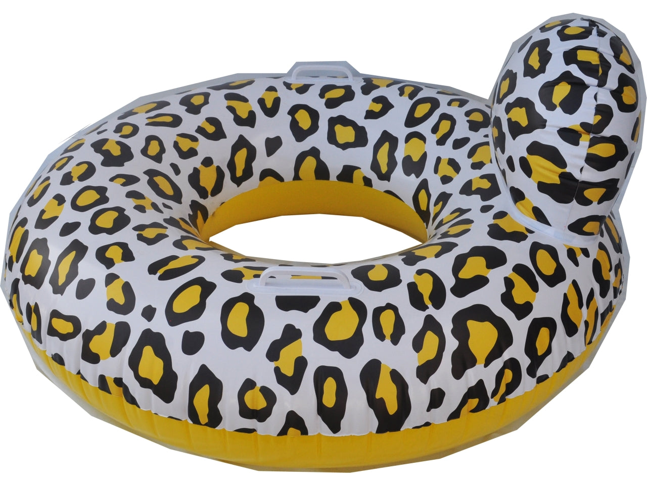 Salvagente anello leopard con maniglie e cuscino 107cm