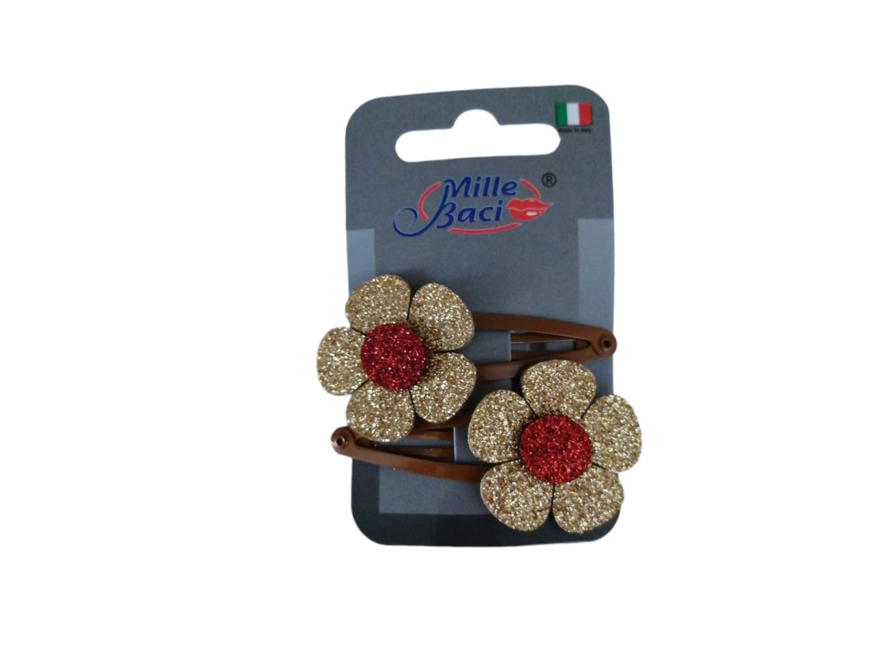 Click clack con fiorellino glitterato - la confezione contiene 2 click clack