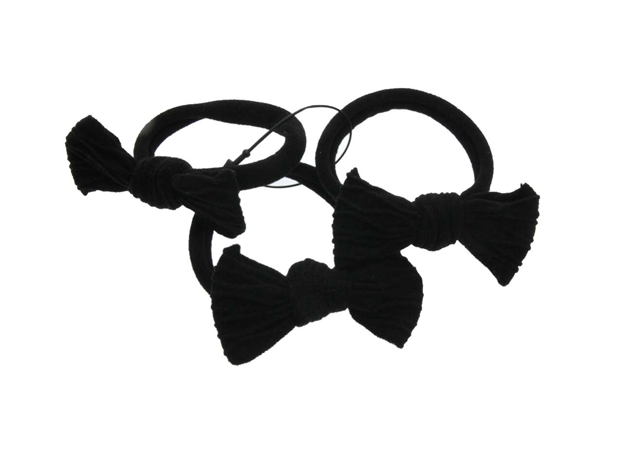 Elastico fiocco nero 3pz