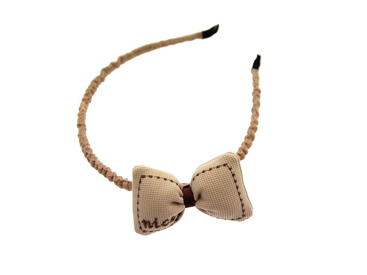 Cerchietto fiocco toni beige