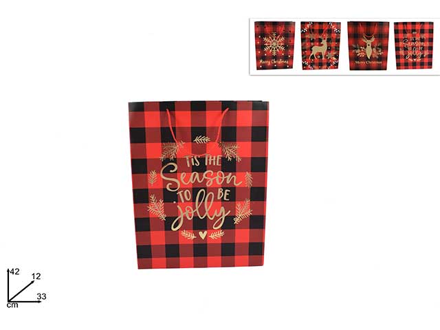 Busta regalo scozzese 42x33x12mn001414d