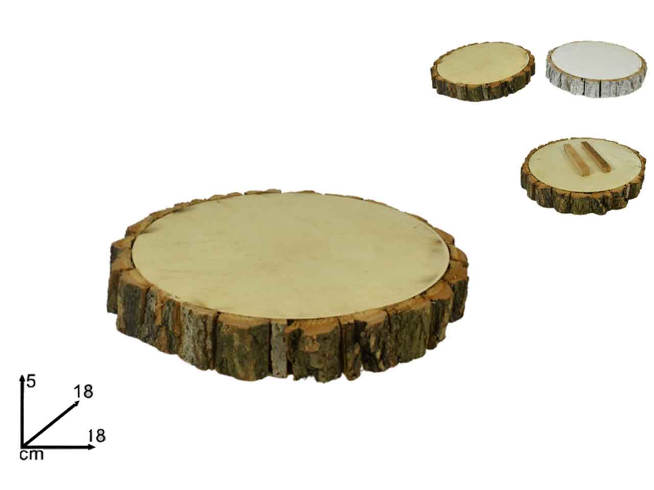 Base legno decorativa d18cm al005669