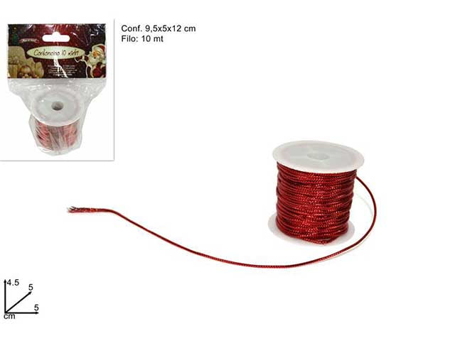Cordoncino 10mt rosso an000787