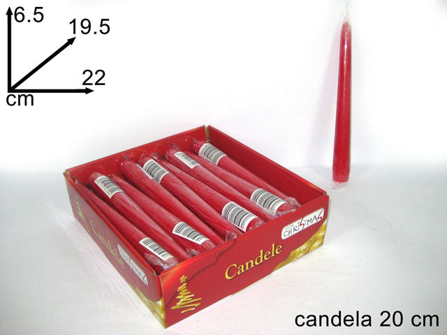 Candela rossa 20cm