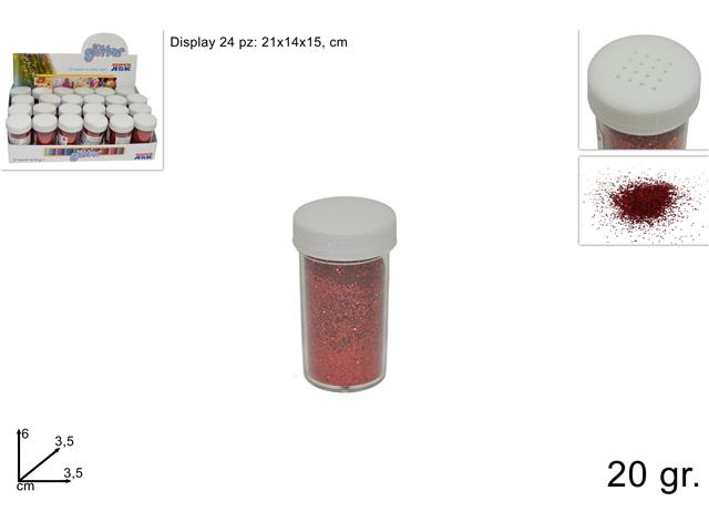 Tubetto glitter gr20 rosso