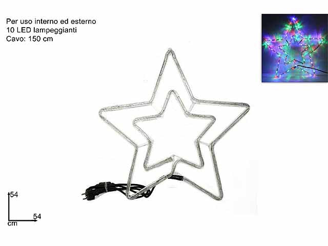 Stella doppia led multicolor mi003476a